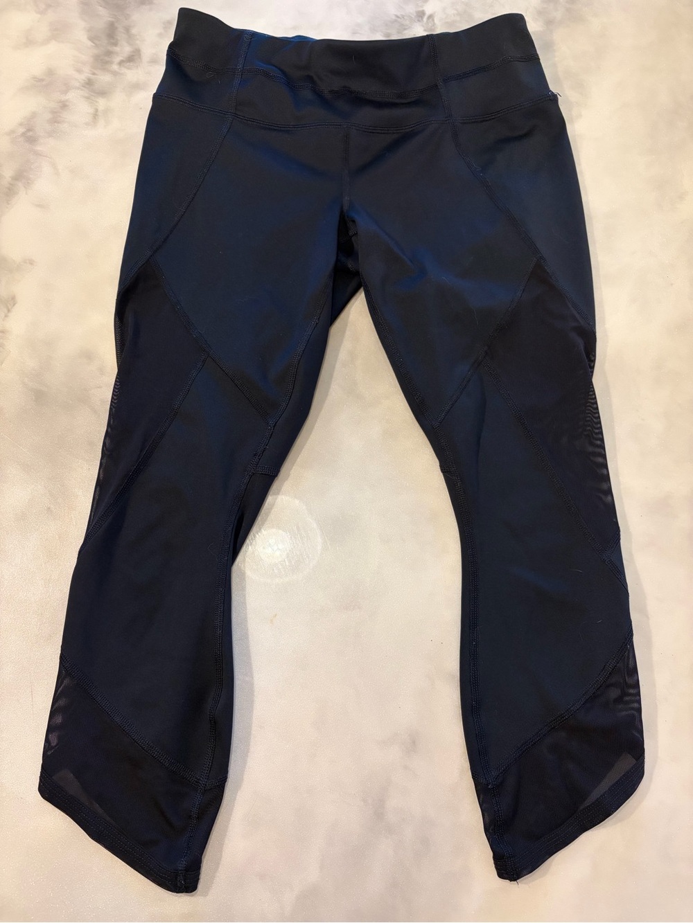 Athleta Small Mesh Panel Cropped Legging Capri